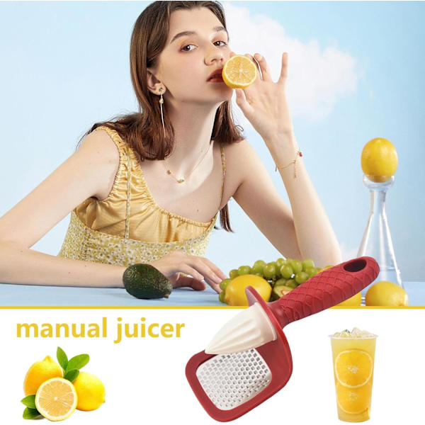 Rostfri Manuell Citronpress - 2 i 1 Manuell Citruspress