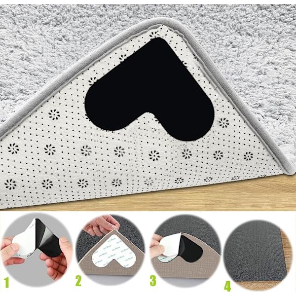 8 * 8 * 0,2 cm hjerteformet sæt med 12 dobbeltsidede skridsikre puder,