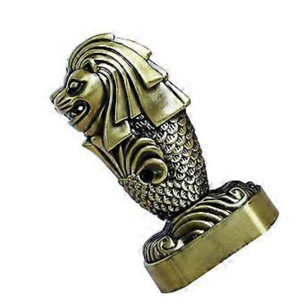 1kpl Luova Merlion-patsas Koristeellinen metallitaide Kotitalouden koriste Pronssi
