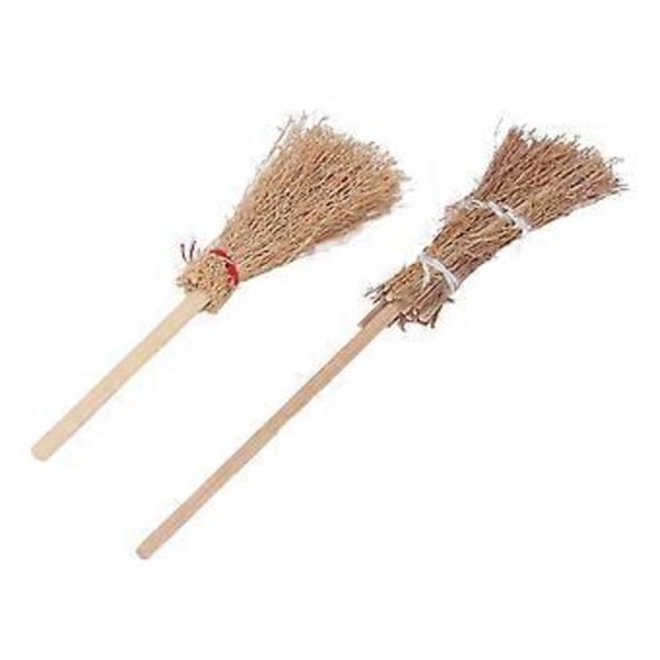 20 stk. Mini Heksekost Bambus 14CM 10CM Halloween Håndverk for Cosplay Party