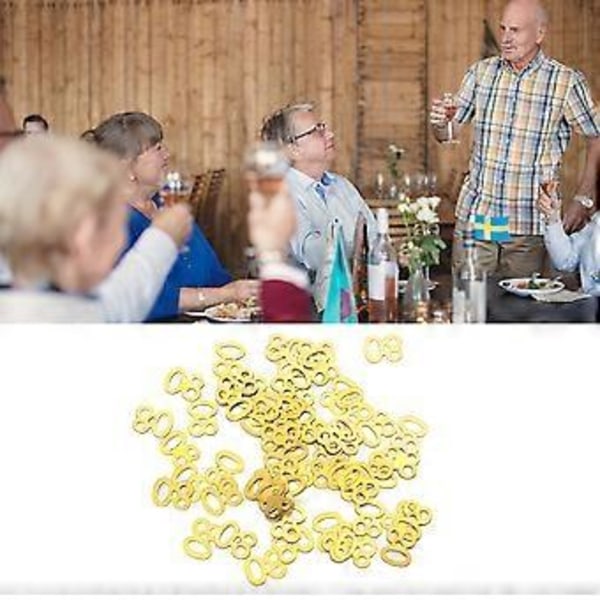 1200 kpl Glitter Konfetti Mini Kirjaimet Kulta Glitter 70 Kiiltävä Pöytänumero 80