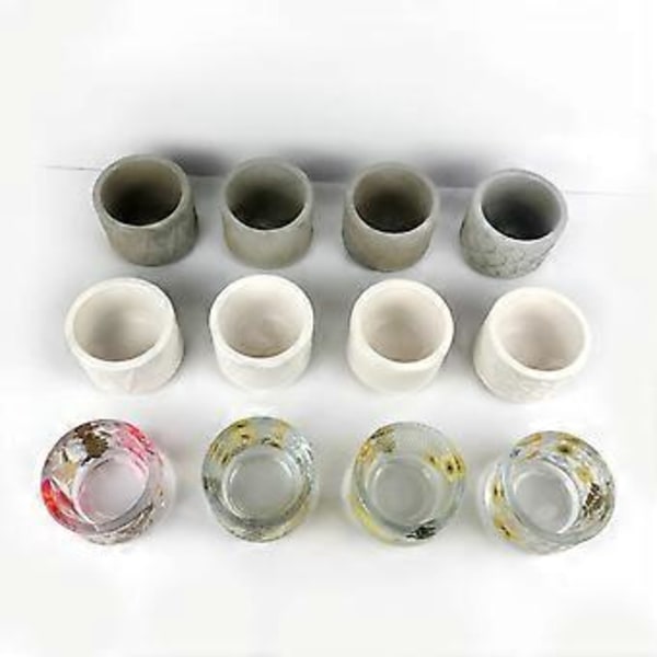 3D Pyöreä Betoniruukku Silikonimuotti Mehikasveille Kukkaruukku Savi Sementti Kipsimuotit DIY Koti Puutarha Kukkaruukut Muotti 8666