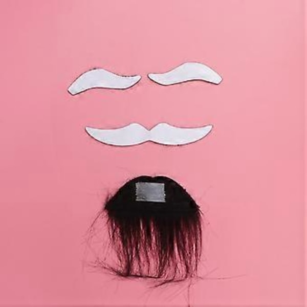 1 Setti Tekoviiksi Hauska Tekoparta Halloween Cosplay Rekvisiitta Simulaatio Tekoparta Juhlat Esiintymistarvikkeet (Kulmakarva ja Musta Parta)