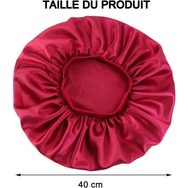 Satin sovhatt, sovhatt, stretch sovhatt (röd) bred band Sl