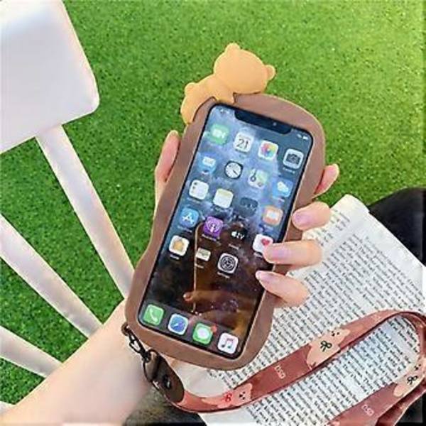 Kotelo yhteensopiva iPhone 12minin kanssa, luova hauska 3D-sarjakuva keksien muotoilu söpöllä riipuksella pehmeä silikonipuskuri iskunkestävä suojakotelo (keksi C