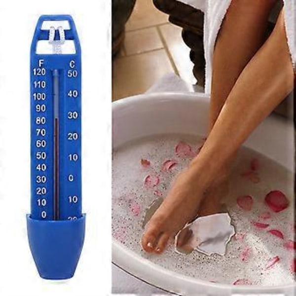 Flydende pooltermometer vandtermometer med snor til swimmingpool spa badekar