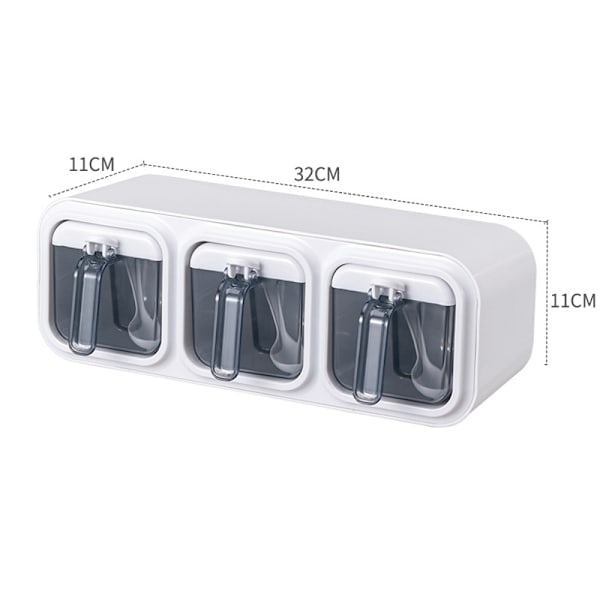 1-pack spikfri väggmonterad kryddbox, förseglad