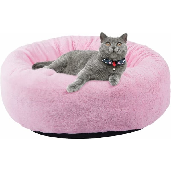 Anti-stress korg kattbädd för kattunge mjuk fluffig kuddkorg