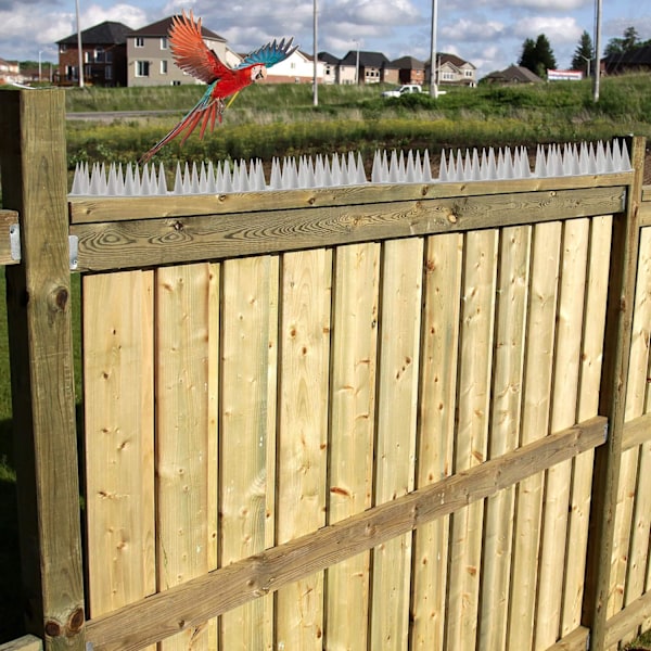Fåglar Spikar, 14 st Anti Pigeon Spikar 4.6 Meter 3 Rader P (Vit)
