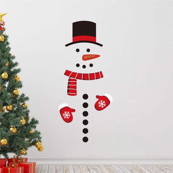 16 st Snögubbe Kylskåpsdekaler | Juldekorationer | Stor