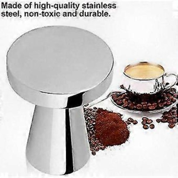 Kaffepresseverktøy i rustfritt stål med flat bunn, 40 mm, for bønner