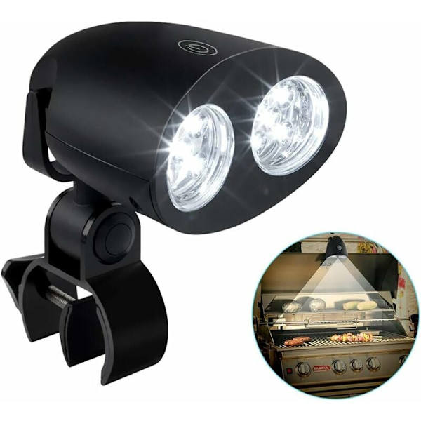 LED-grillivalo, 360° kierto 10 erittäin kirkasta LED-valoa - H