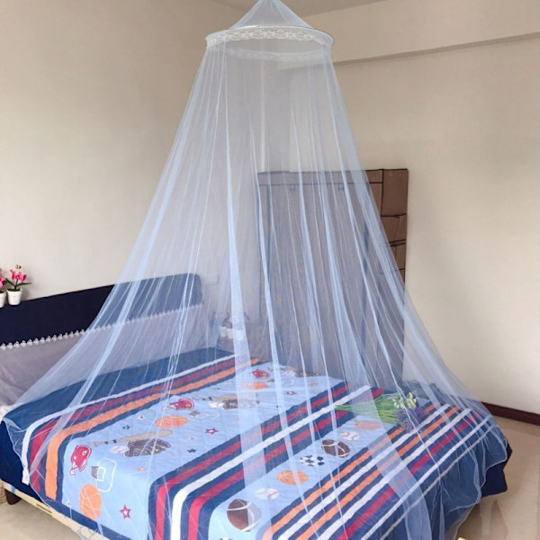 Myggnät för säng, King size sänghimmel hängande gardin nät