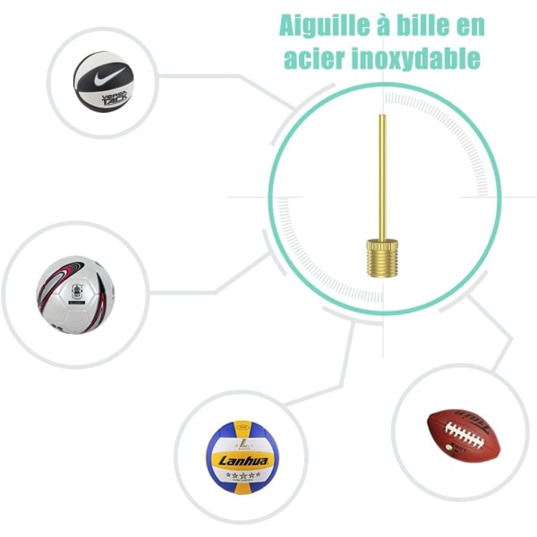 Sykkelpumpe Adapter [15 Stykker], Sykkelventil Adapter Ballpumpe Nål Adapter & Koniske Oppblåsbare Dyser, for Sykkelpumpe, Ball, Motorbåt