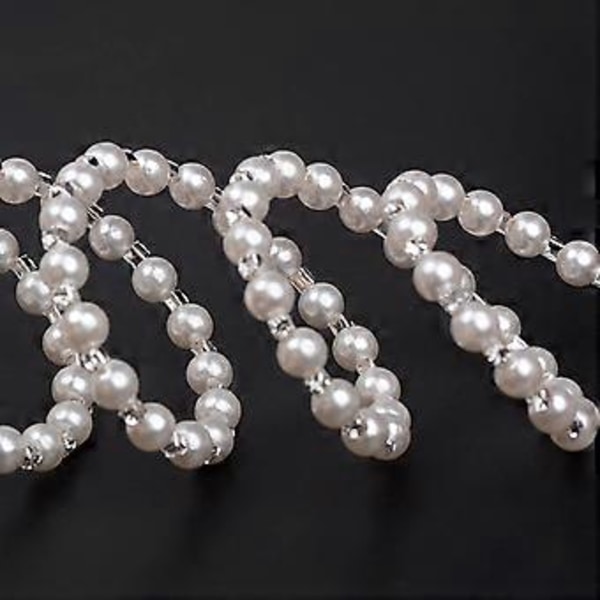 Kristaller och glittrande diamanter pärla elastiskt armband - 7 rader Art Deco bröllopssmycken guld Silver