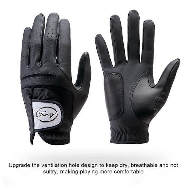 1-osainen lampaannahka golfhanskat miehille FJ Golf Gloves Mukavat ja hengittävät Musta Vasen Käsi 26
