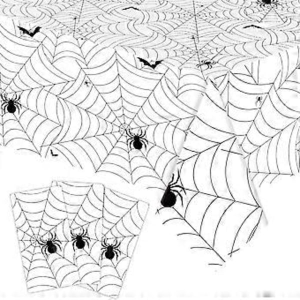 Halloween Engangsduk Plast Rektangulær Bordduk Halloween Fest Bordduk