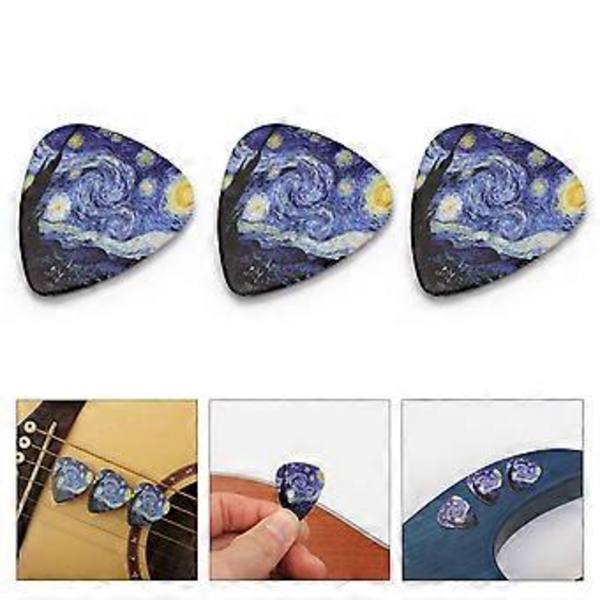 Triangulära Plektrum Celluloid Plektrum Rockmusiktillbehör Lämpliga för Nybörjare Professionella Gitarr Ukulele 0.96mm