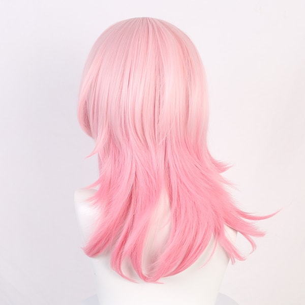 1PC Lang, rett rosa parykk for Honkai Star Rail 7. mars Cosplay