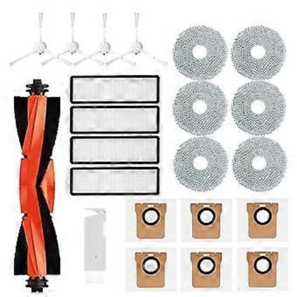 For Xiaomi Robotstøvsuger X20 + / X20 Plus Deler Tilbehør Hovedsidebørste Hepa Filter Moppeklut Støvpose