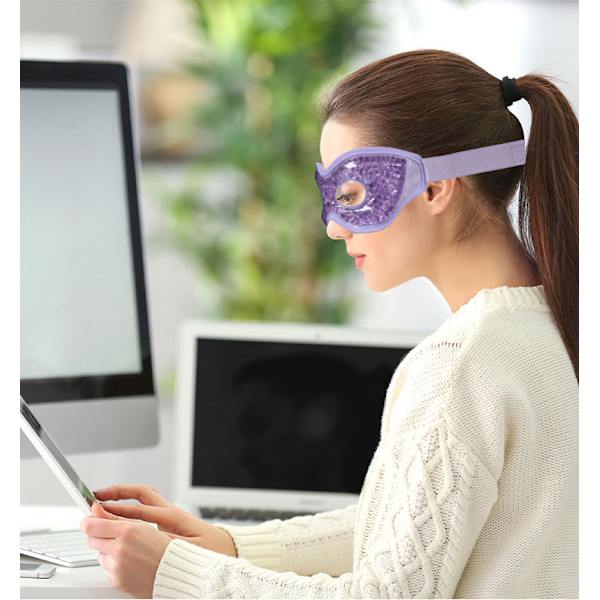 2-pack kylgelögonmask återanvändbara ögonmasker, sovmasker