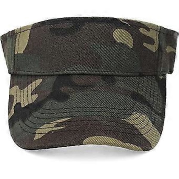 Kesäinen aurinkolippalakki, painettu urheilu tennislippis naisille tytöille, Camo vihreä Camo Green