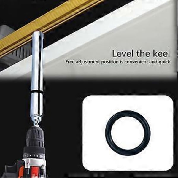 Korroosionkestävä katon tasoitusholkki 1/4\" kuusiokantaväännin mutterien nopeaan ja helppoon asennukseen 5 piece set