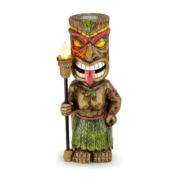 Tiki-statue - Surfboard Hagelampe - Tropisk Hagedekor