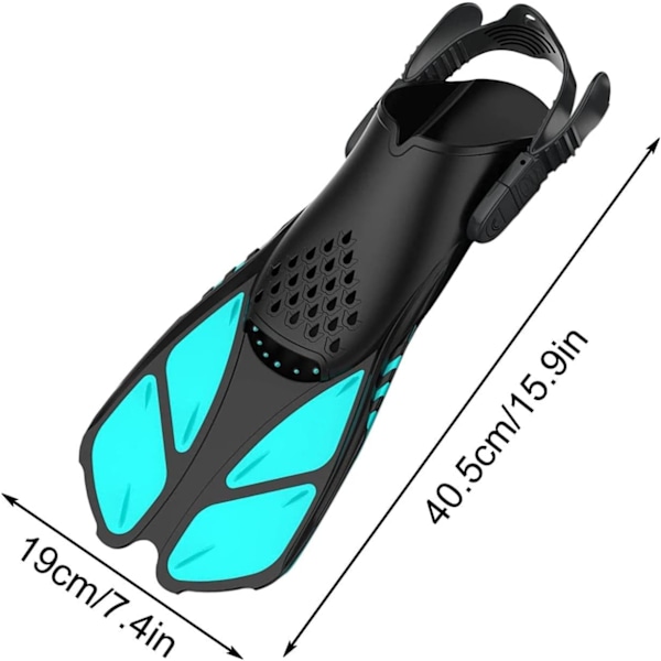 Snorkling / Apnea / Dykking Fullfotsfinner Voksen Justerbar Snøring