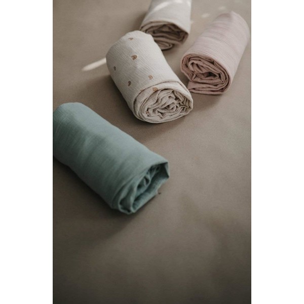 Ekstra blød muslin fitted lagen til vugge | 28\"x 52\" (Tradewinds)