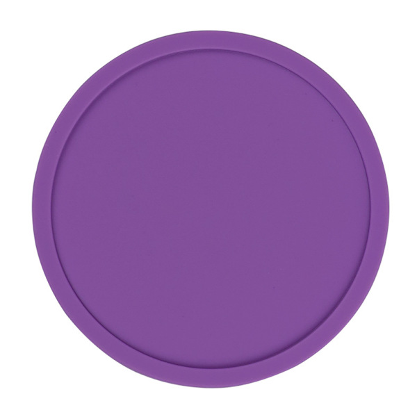 10*0,3cm, (violetti), pyöreät silikonialuset, liukumattomat, lämmönkestävät