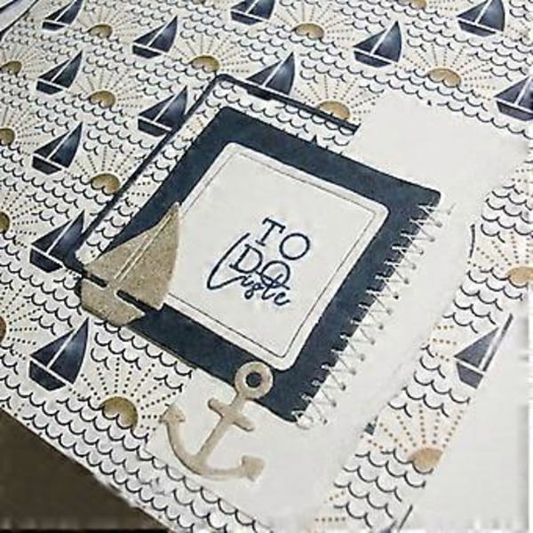 Seglande Fyr Metall Skärande Dies Stencil Scrapbooking DIY Album Stämpel Papper Silver