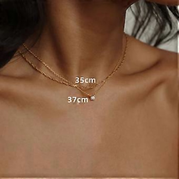 Diamanthalsband för kvinnor, utsökt guldhalsband, guldpläterat långt lariat-halsband, enkelt guld-diamanthalsband, modernt guldhalsband för kvinnor