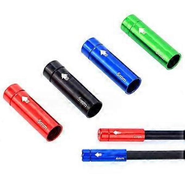 10 st Cykel Växelvajer Ändhylsor Cykel Växelvajer Ändhylsor Bromsvajer Hölje Ändhylsor Set Röd 4mm Red 4mm