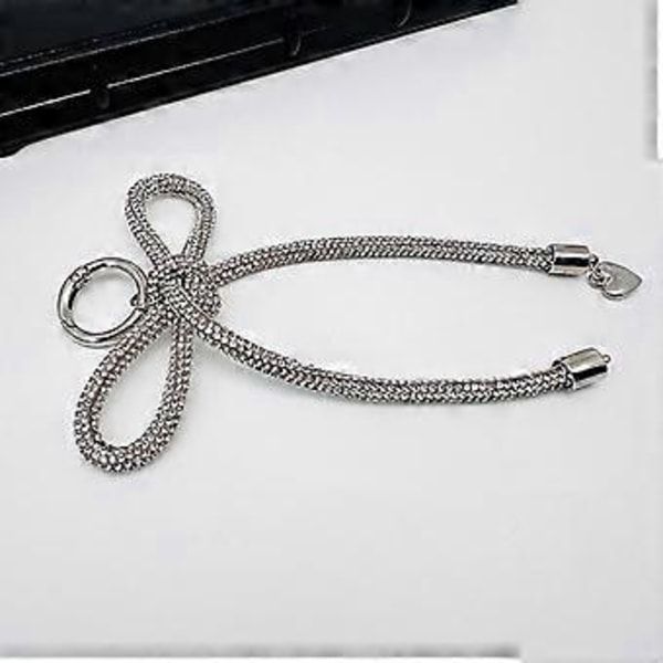 Elegant Rhinestone Bowknot Nøglering Charm Vedhæng Stilfuld Bowknot Rygsæk Vedhæng, Håndlavet Smykkegave til Kvinder style 1