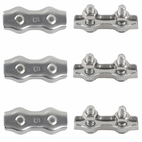 M5 Duplex Clips Kabelbindere 304 Rustfritt Stål Duplex Linjeklips