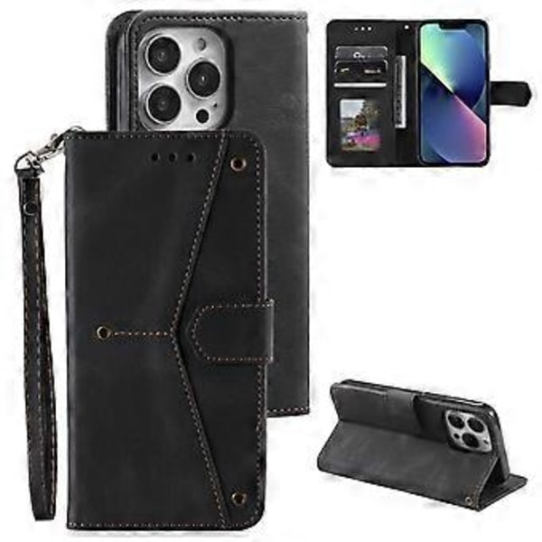 Negle Hudfølelse Læderetui til iPhone 16 Pro Black
