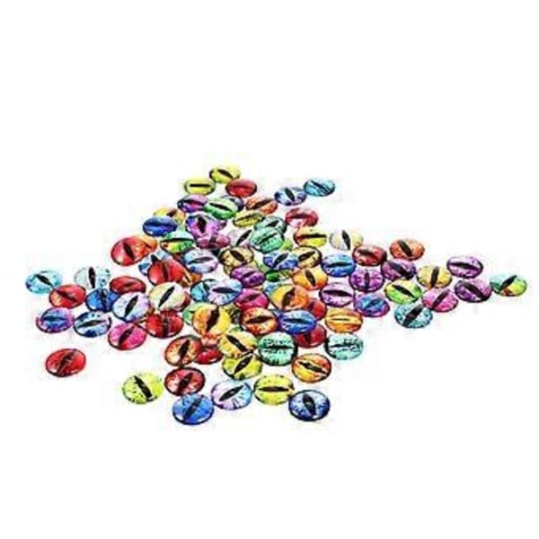 100 stk. DIY Glasøjne Simulations Øjenplastre Legetøjsdukke Materialer Blandet Stil