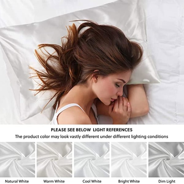 2 delar Silk Satin Cover Sängkläder Enkel Hushållsslät