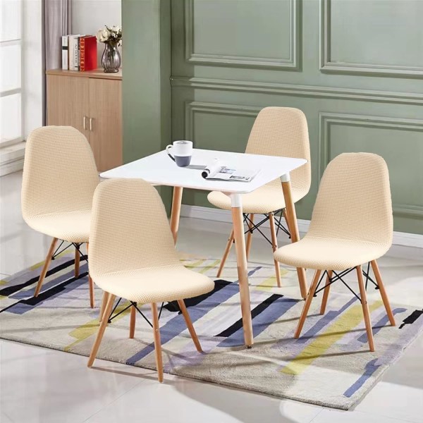 Setti 6, Scandinavian Stretch -ruokailutuolin päällinen, Jacquard Elas