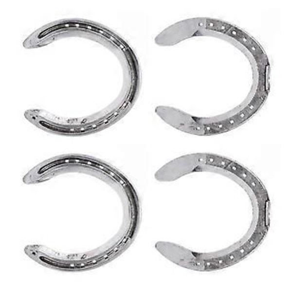 4 st Hästskor Aluminiumlegering Lättvikt Pålitlig Praktisk Hästridningstillbehör för Galoppbana Gård Nr 6
