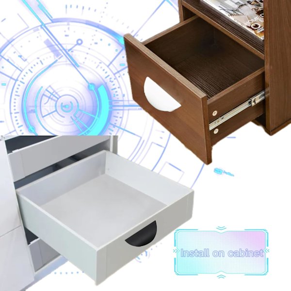 4 kpl Liimautuvat Liukuovet Vetimet - Parveke Oven Vetimet - S