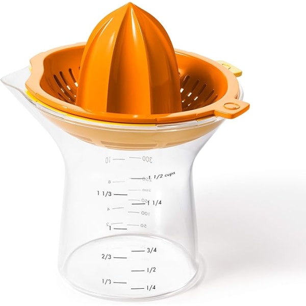 Sitruuna- ja appelsiinipuristin 2-in-1 mitta-astialla - Manu