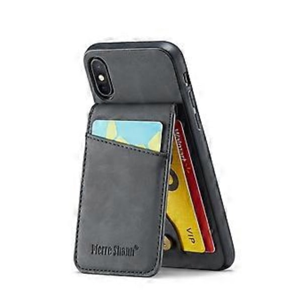 Crazy Horse PU -kotelo iPhone XR:lle Black