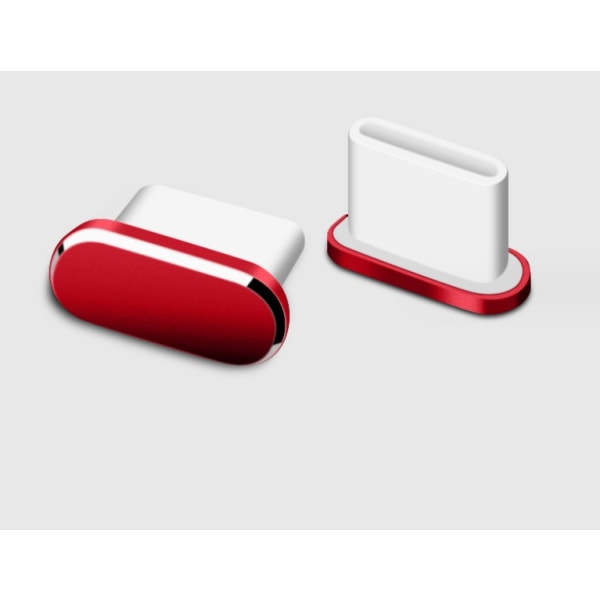 Rød 4 stk USB C Støvplugg Type C Støvdeksel Kompatibel med Sa