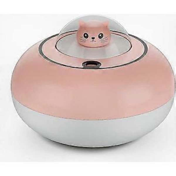 Kompakt 300ml luftfukter med flerfarget LED-lys og automatisk avstenging for hjem eller soverom