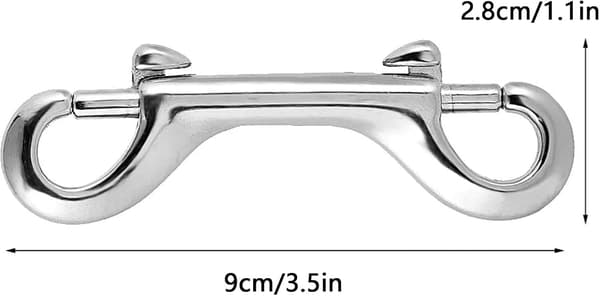 4 Stycken Silver Karbinhake Dubbel Bult Dubbel Ändklämma Krok Bult