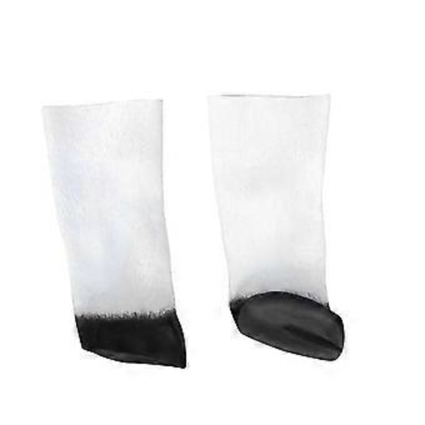 1 Par Latex Gummi Hästhovar Handskar Djurhandskar Halloweenfest Vuxen Kostymrekvisita (Vit)