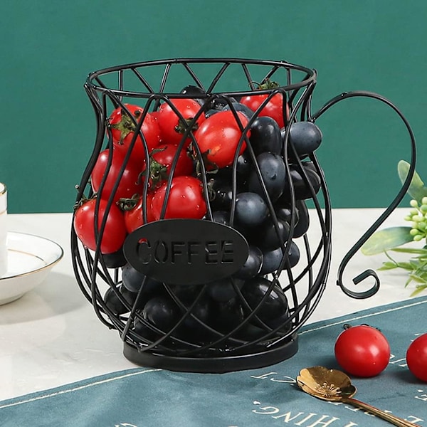 Kaffepodholder, Oppbevaringskurv for kaffekopper, Organizer for hjemmet,
