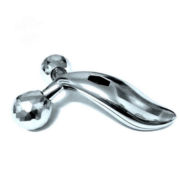 1 ansiktsmassagerulle, silvermassager för ansiktslyft, micr
